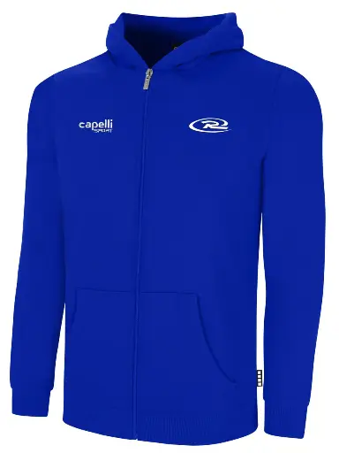 Rush Soccer Fleece Full Zip Hoodie Royal Blue White
