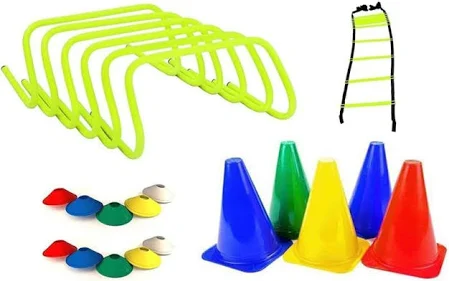 Tasco Sports Plastic Soccer Training Kit Combo of 4